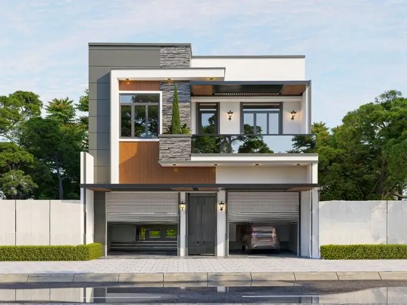 Nhà 2 tầng 5 phòng ngủ 150m2 có gara ô tô Xây dựng Nhất Tín 1