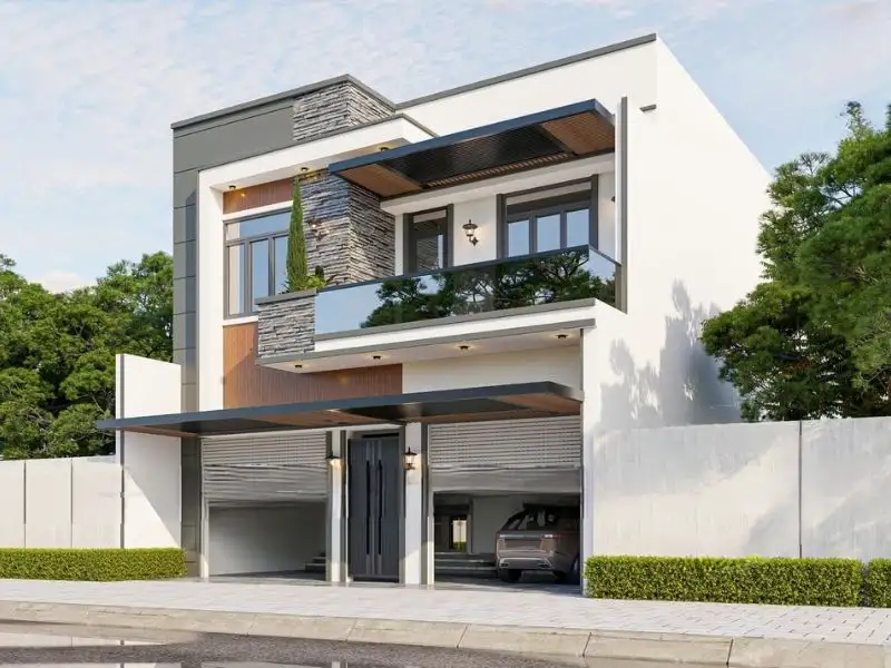 Nhà 2 tầng 5 phòng ngủ 150m2 có gara ô tô Xây dựng Nhất Tín 1