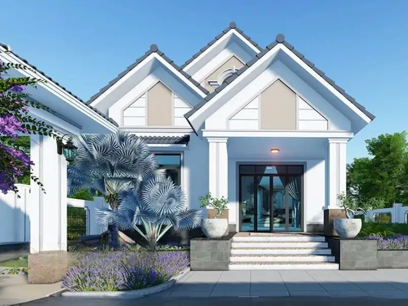 Nhà cấp 4 4 phòng ngủ 400 triệu mái ngói có khuôn viên thông thoáng Xây dựng Nhất Tín 2
