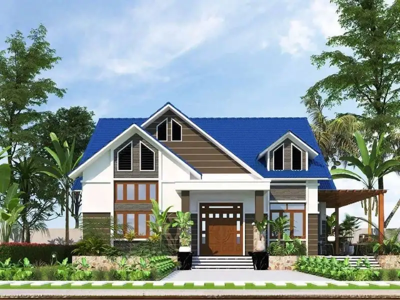 Nhà gác lửng 3 phòng ngủ mái Thái thoáng mát Xây dựng Nhất Tín 1
