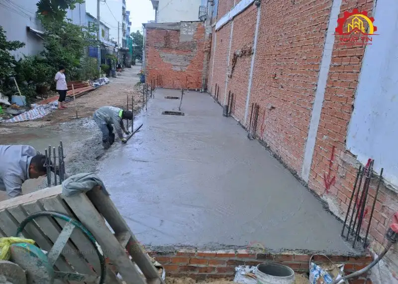 Quá trình thi công phần thô nhà anh Thuật Xây dựng Nhất Tín