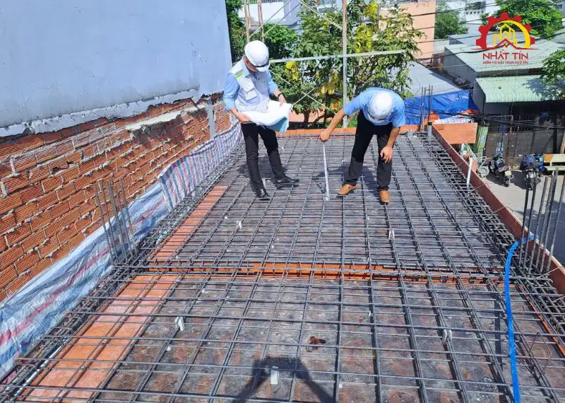 Quá trình thi công phần thô nhà anh Thuật Xây dựng Nhất Tín