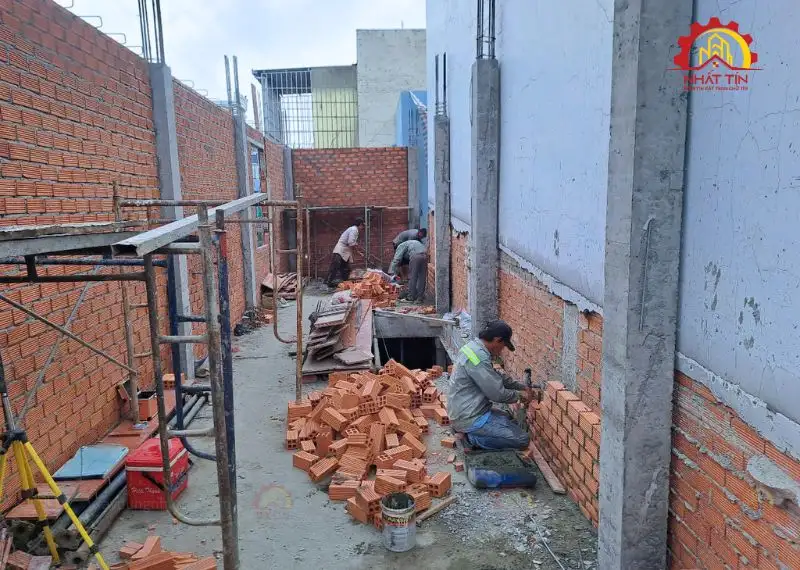 Quá trình thi công phần thô nhà anh Thuật Xây dựng Nhất Tín