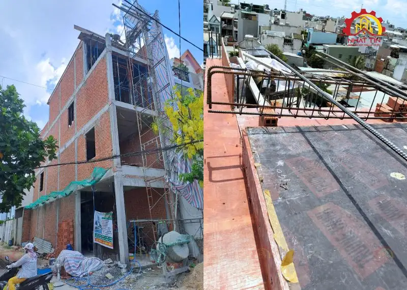 Quá trình thi công phần thô nhà anh Thuật Xây dựng Nhất Tín