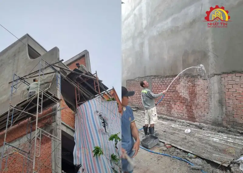 Quá trình thi công phần thô nhà anh Thuật Xây dựng Nhất Tín