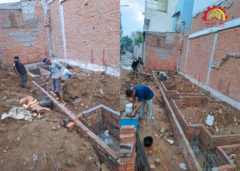 Quá trình thi công phần thô nhà anh Thuật Xây dựng Nhất Tín