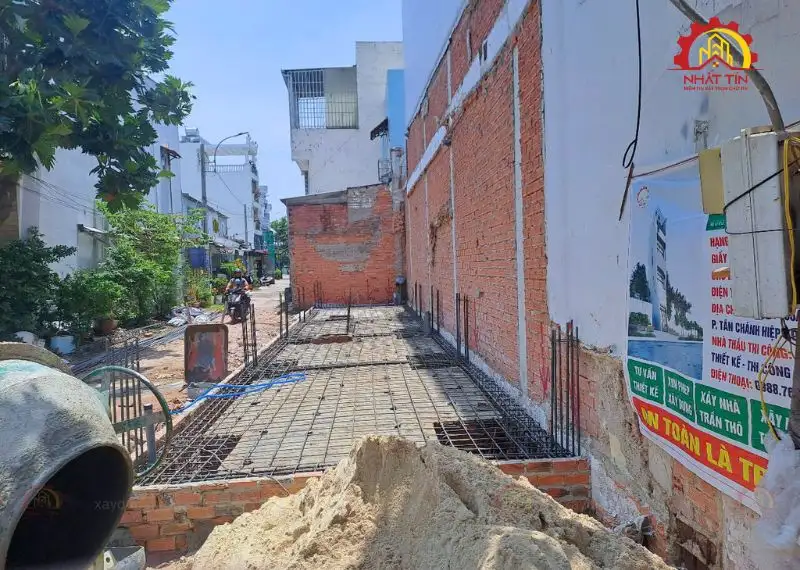 Quá trình thi công phần thô nhà anh Thuật Xây dựng Nhất Tín