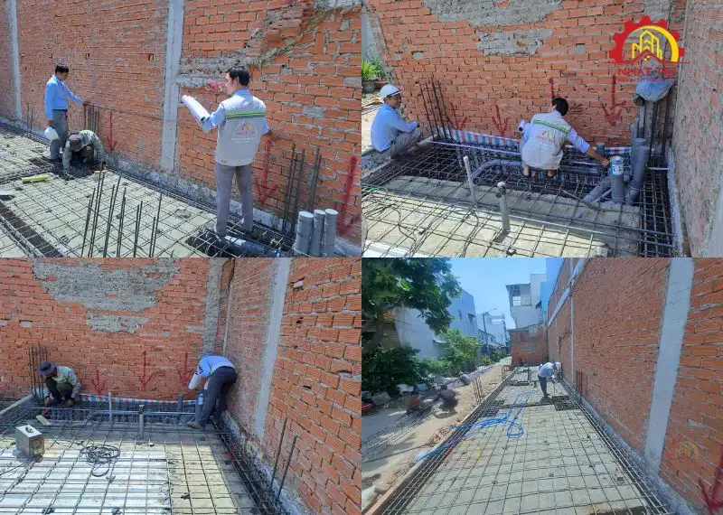 Quá trình thi công phần thô nhà anh Thuật Xây dựng Nhất Tín
