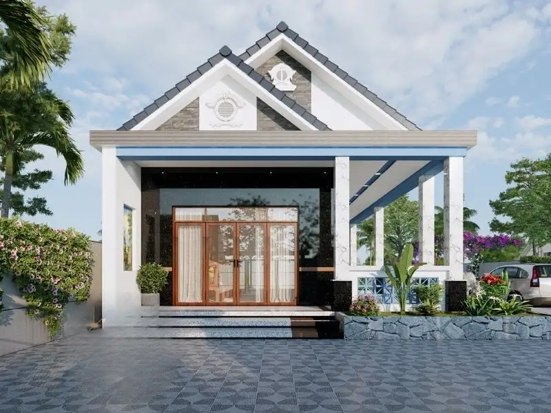 Thiết kế nhà 1 tầng 5 phòng ngủ không gian sống lý tưởng Xây dựng Nhất Tín 1