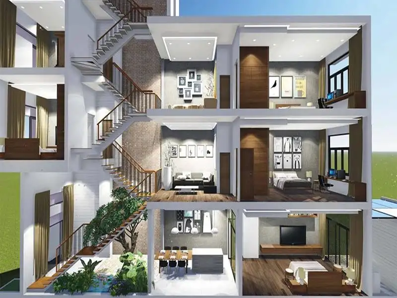 Xem thêm mẫu bản vẽ 2D nhà 4 phòng ngủ đa công năng và tối ưu tiện ích Xây dựng Nhất Tín 1