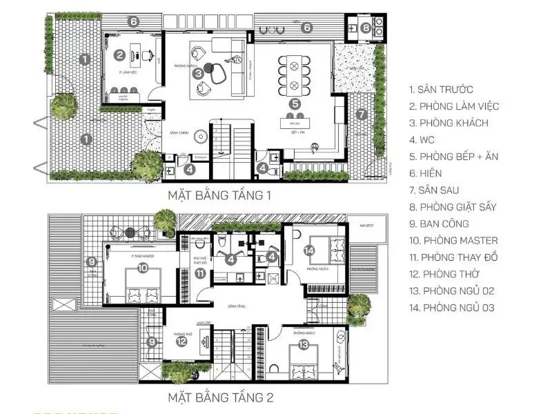 Xem thêm mẫu bản vẽ 2D nhà 4 phòng ngủ đa công năng và tối ưu tiện ích Xây dựng Nhất Tín 1