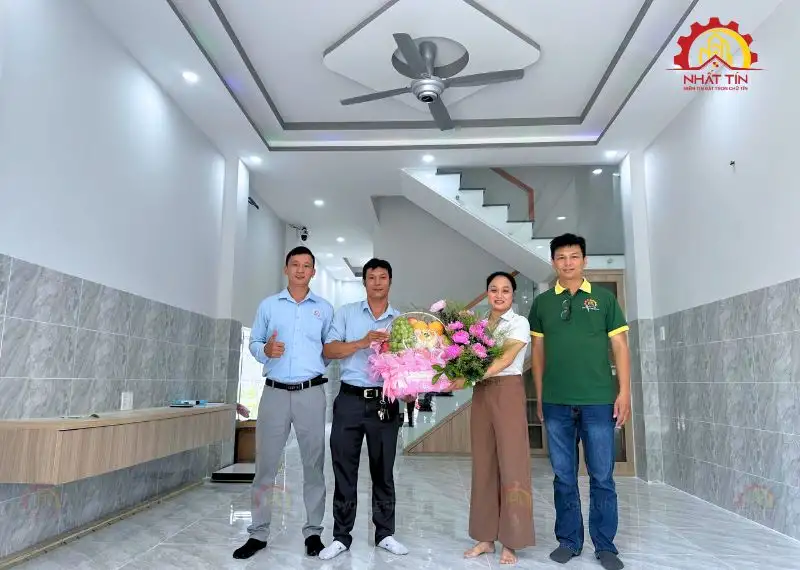Bàn giao nhà 3 tầng 4x16m cho anh Đạt Thành Xây dựng Nhất Tín
