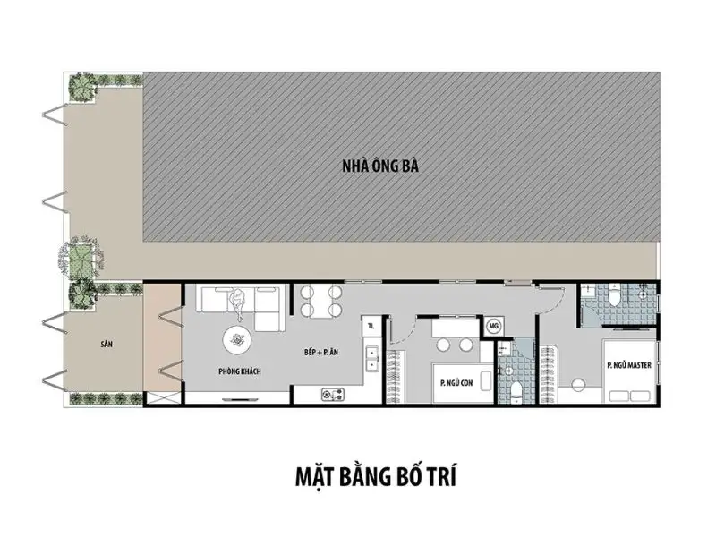 Bản vẽ bố trí công năng những mẫu nhà chữ A đẹp Xây dựng Nhất Tín 1