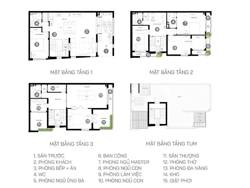 Bản vẽ mẫu nhà ngang 12m sâu 5m tối ưu công năng xây dựng Nhất Tín 1