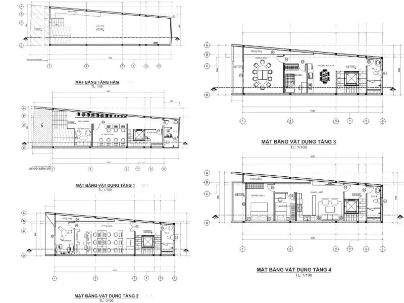 Bản vẽ nhà có tầng hầm đầy tiện ích Xây dựng Nhất Tín 1