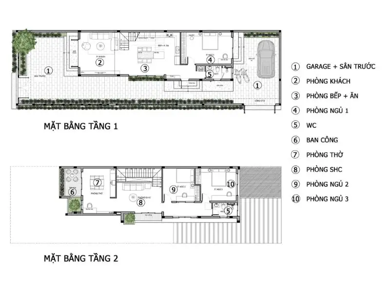 Bản vẽ nhà phố 60m2 với cách bố trí khoa học, tối ưu Xây dựng Nhất Tín 1