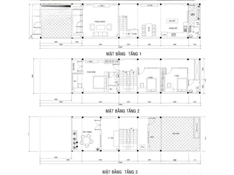 Bản vẽ thiết kế nhà 80 mét vuông tối ưu không gian sử dụng xây dựng Nhất Tín 1