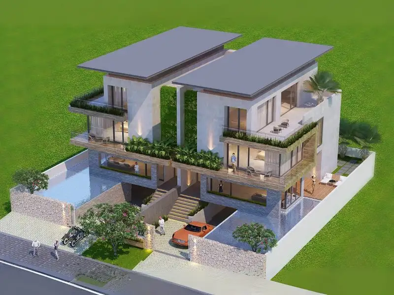 Biệt thự 3 tầng bán hầm phong cách Hiện Đại Xây dựng Nhất Tín 1