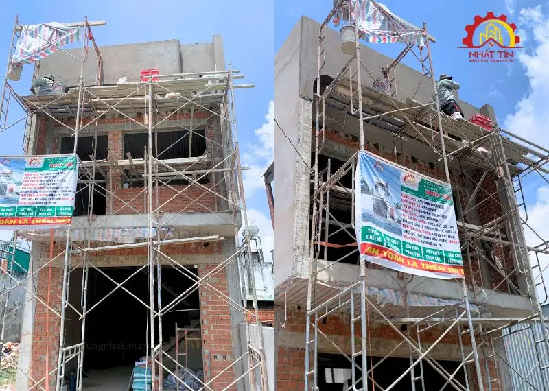 Giai Đoạn Thi Công Phần Thô nhà chị Huyền Thuận An Bình Dương Xây dựng Nhất Tín 1
