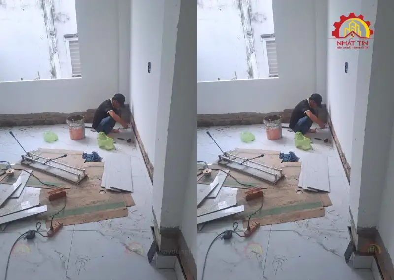 Giai đoạn hoàn thiện nhà anh Diệu Xương Xây dựng Nhất Tín 1