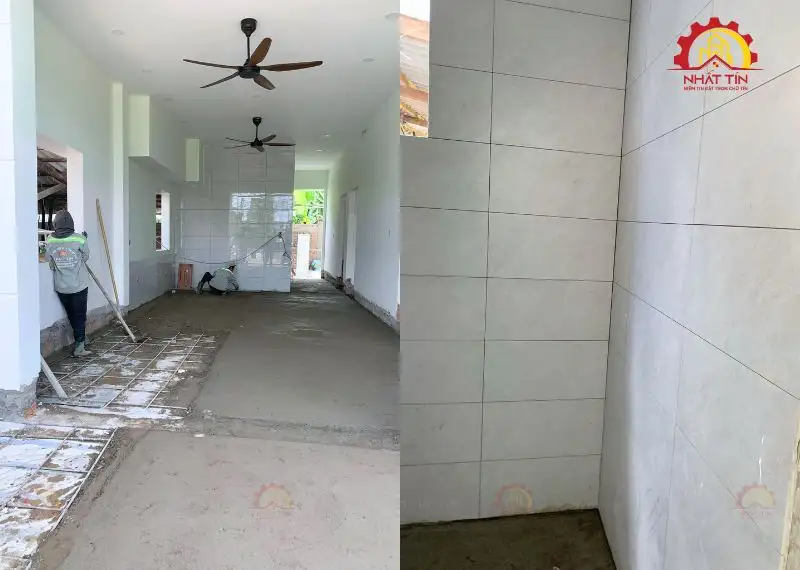Giai đoạn hoàn thiện nhà anh Sơn Long An Xây dựng Nhất Tín 1