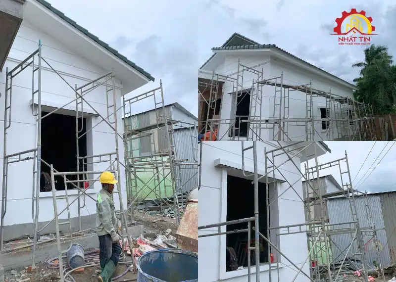 Giai đoạn hoàn thiện nhà anh Sơn Long An Xây dựng Nhất Tín 1