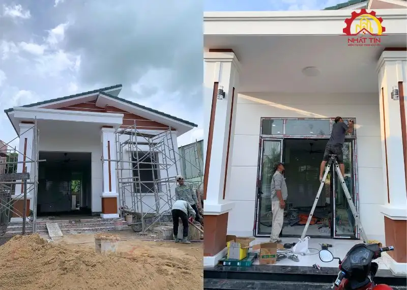 Giai đoạn hoàn thiện nhà anh Sơn Long An Xây dựng Nhất Tín 1