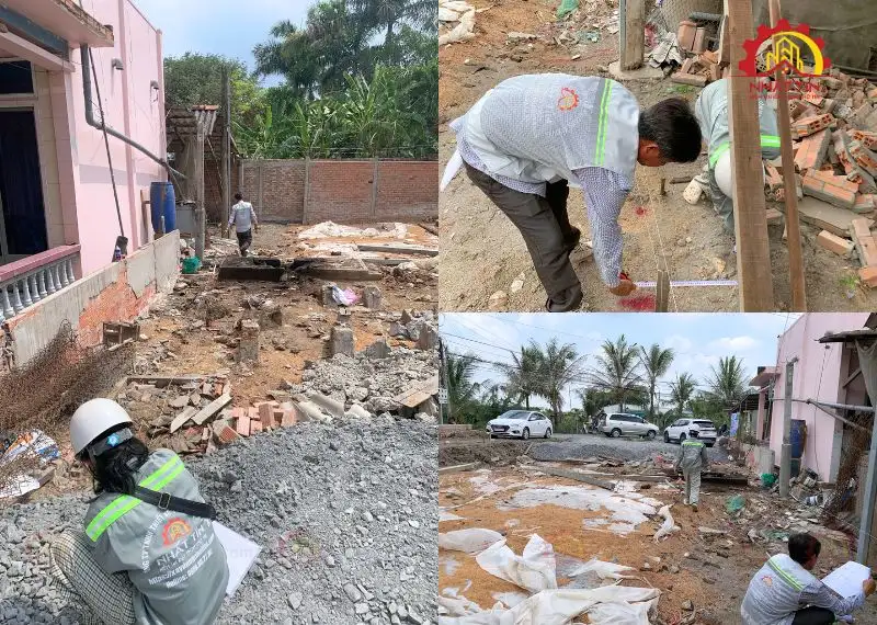 Giai đoạn khởi công và thi công móng nhà anh Sơn Long An Xây dựng Nhất Tín 1