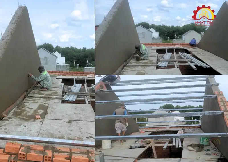 Giai đoạn thi công phần thô - Dự án xây nhà anh Đạt Thành Bình Dương Xây dựng Nhất Tín 16