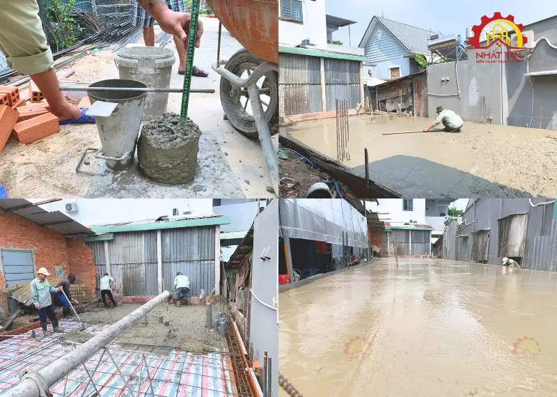 Giai đoạn thi công thô nhà cấp 4 của gia đình anh Trường Xây dựng Nhất Tín 1