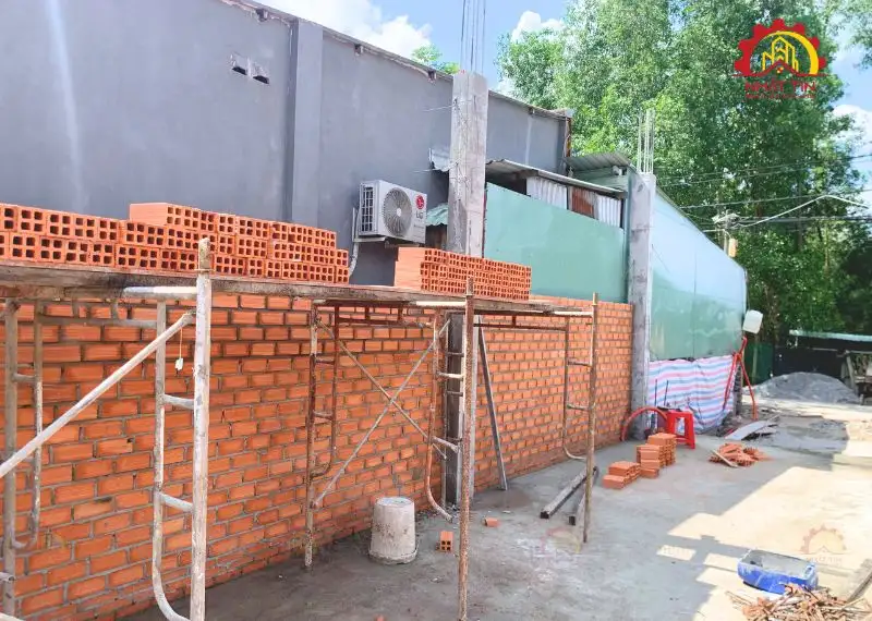 Giai đoạn thi công thô nhà cấp 4 của gia đình anh Trường Xây dựng Nhất Tín 1