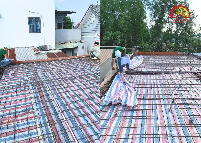 Giai đoạn thi công thô nhà cấp 4 của gia đình anh Trường Xây dựng Nhất Tín 1