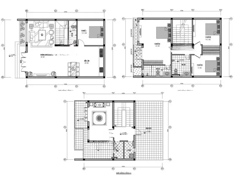 Gợi ý bản vẽ nhà 11x8m bố trí công năng tiện ích theo từng quy mô nhà ở Xây dựng Nhất Tín 1