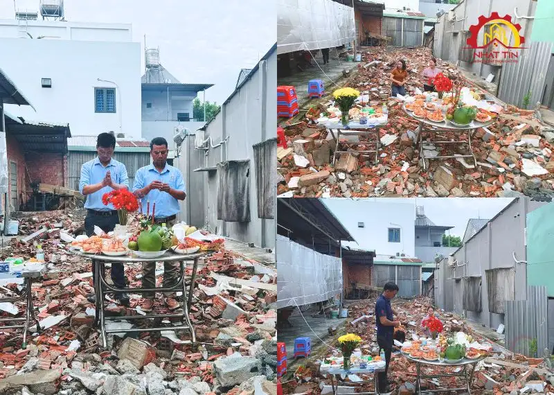 Khởi công xây dựng nhà anh Quốc Trường ở Củ Chi Xây dựng Nhất Tín