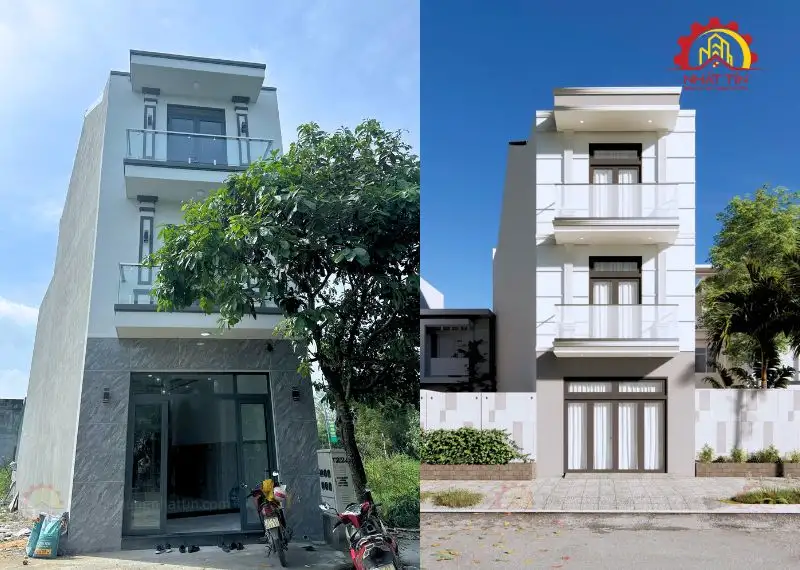 Khởi đầu về một tổ ấm mơ ước - Ngôi nhà 1 trệt 2 lầu (4x16m) của anh Đạt Thành Xây dựng Nhất Tín