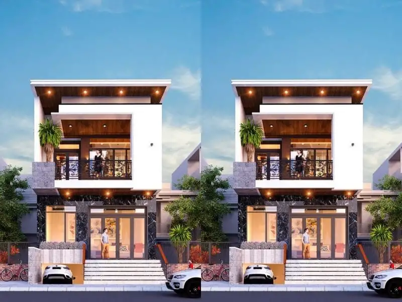 Mẫu nhà 2 tầng 1 hầm kết hợp chất liệu cao cấp Xây dựng Nhất Tín 1