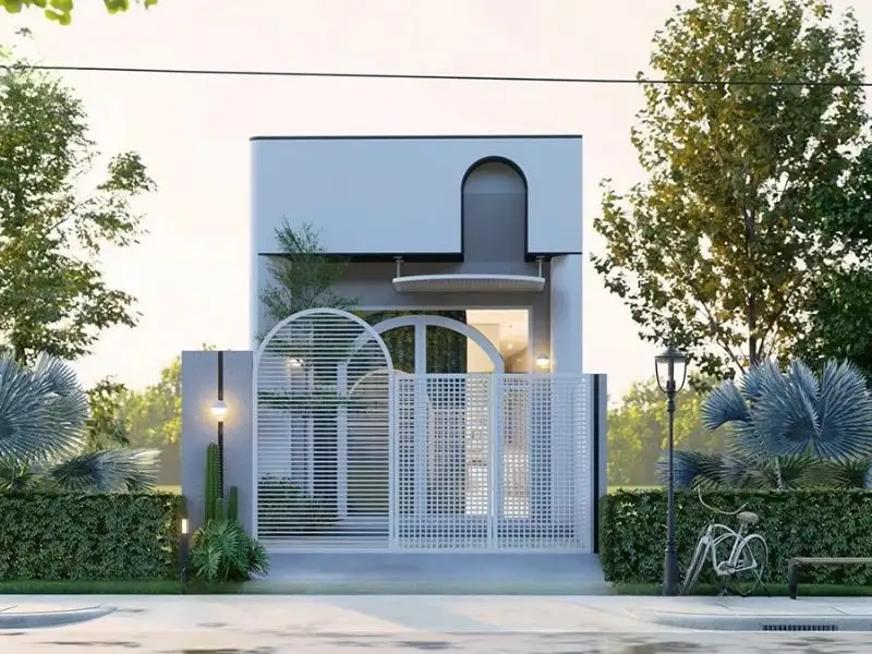 Mẫu nhà 50m2 1 tầng thiết kế cửa kính lớn Hiện Đại Xây dựng Nhất Tín 1