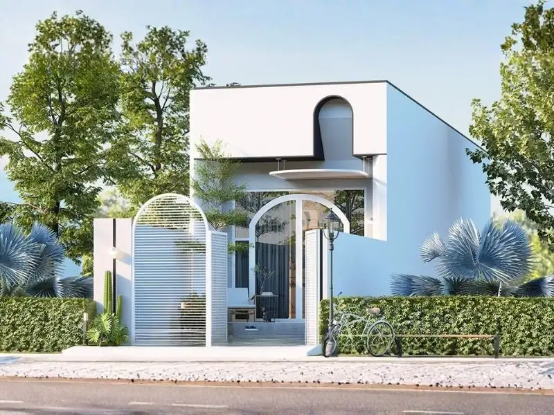 Mẫu nhà 50m2 1 tầng thiết kế cửa kính lớn Hiện Đại Xây dựng Nhất Tín 1