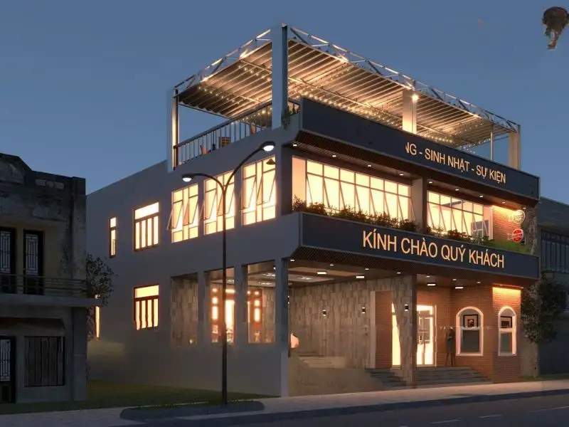 Mẫu nhà bán hầm kết hợp kinh doanh tiện nghi Xây dựng Nhất Tín 1