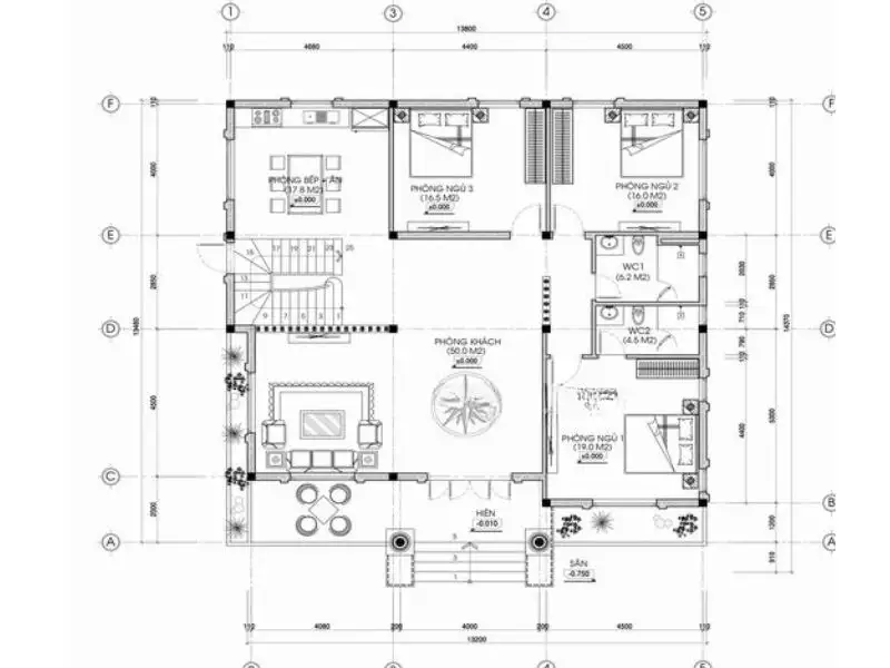 Mẫu nhà cấp 4 mặt tiền 15x10 có gác lửng với thiết kế mái Thái thoáng đãng Xây dựng Nhất Tín 1