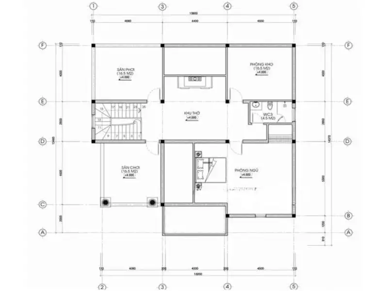 Mẫu nhà cấp 4 mặt tiền 15x10 có gác lửng với thiết kế mái Thái thoáng đãng Xây dựng Nhất Tín 1
