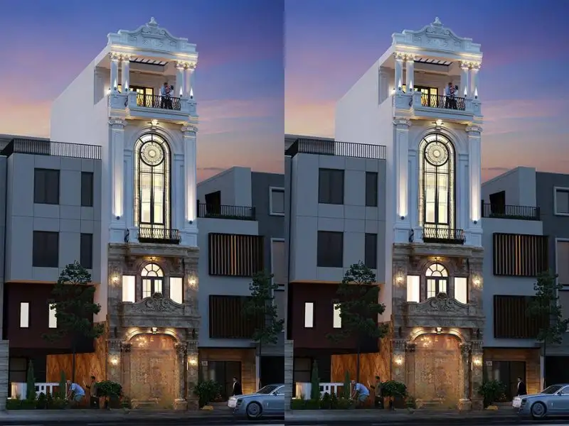 Mẫu nhà đẹp 50m2 phong cách Tân Cổ Điển sang trọng Xây dựng Nhất Tín 1