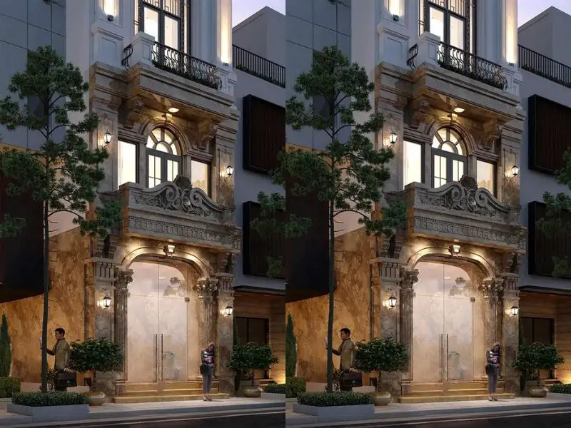 Mẫu nhà đẹp 50m2 phong cách Tân Cổ Điển sang trọng Xây dựng Nhất Tín 1