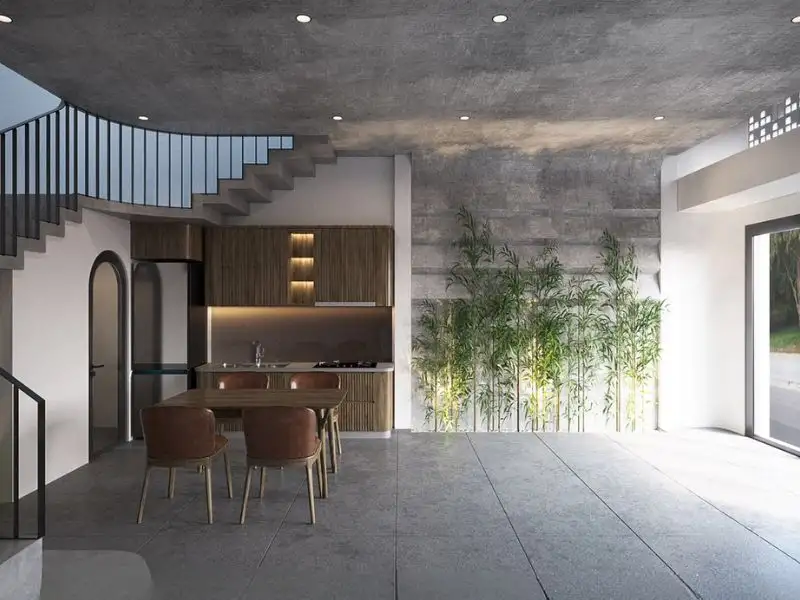 Mẫu nhà nhỏ 50m2 có sân thượng thiết kế 3 tầng tối ưu công năng Xây dựng Nhất Tín 1
