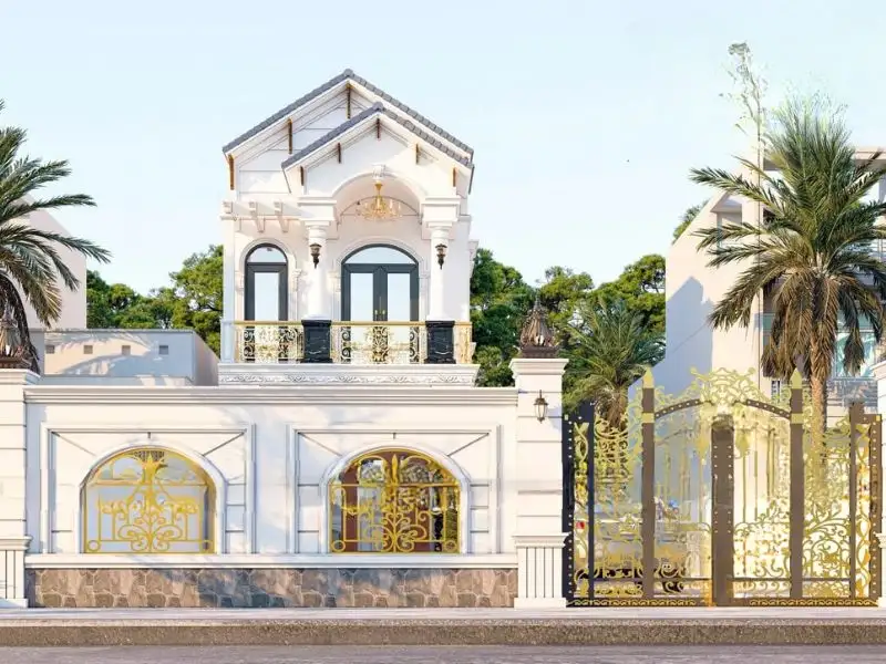 Mẫu thiết kế nhà 70m2 2 phòng ngủ mái Thái kết hợp ban công sắt mỹ thuật tỉ mỉ Xây dựng Nhất Tín 1