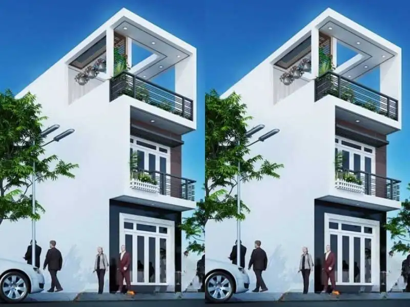 Mẫu thiết kế nhà phố 70m2 2 tầng 1 tum mặt tiền 4m sử dụng vật liệu hiện đại Xây dựng Nhất Tín 1
