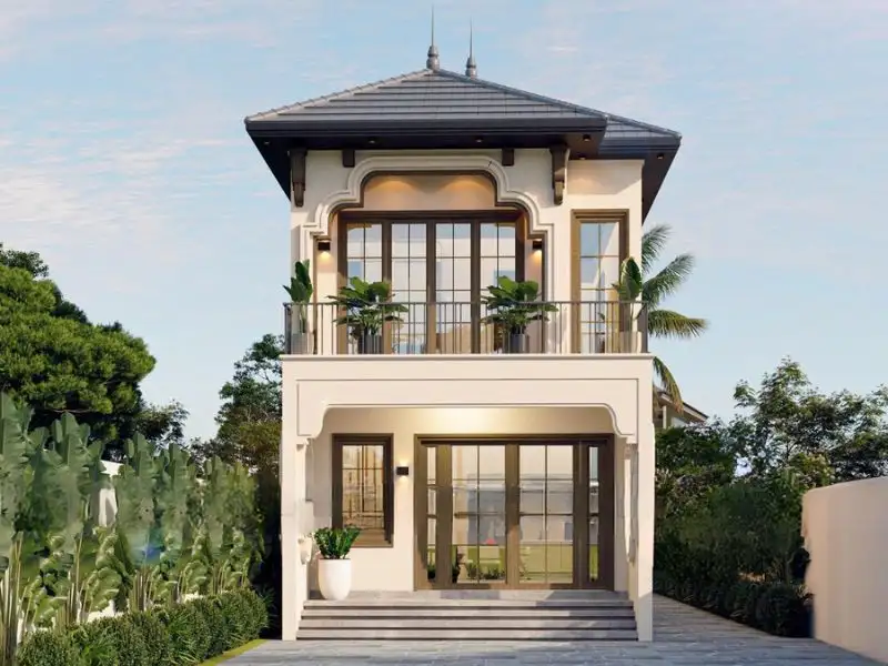 Nhà 2 tầng 70m2 3 phòng ngủ thiết kế phào chỉ ấn tượng Xây dựng Nhất Tín 1