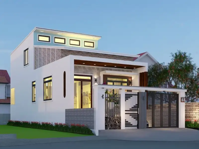 Nhà gác lửng 4 phòng ngủ 700 triệu có gác lửng với hầm nổi tiện ích Xây dựng Nhất Tín 1