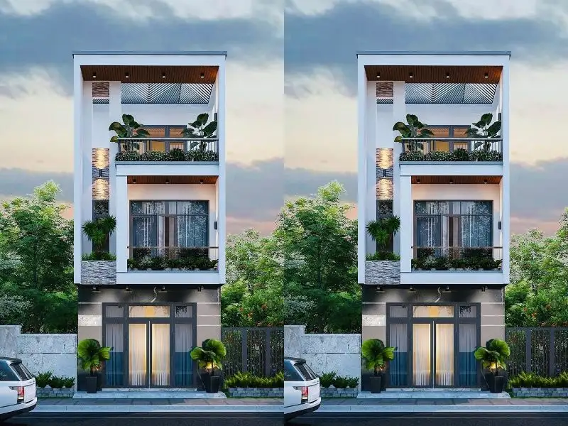Nhà nhỏ đẹp 50m2 3 tầng kết hợp không gian xanh thoáng mát Xây dựng Nhất Tín 1