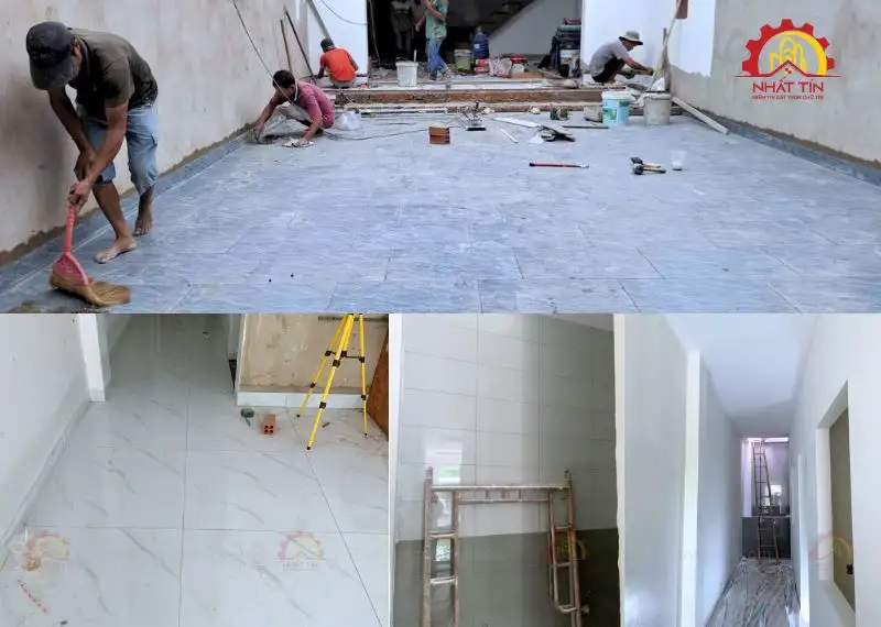 Quá trình hoàn thiện nhà 2 tầng của chị Huyền Thuận An Xây dựng Nhất Tín 1